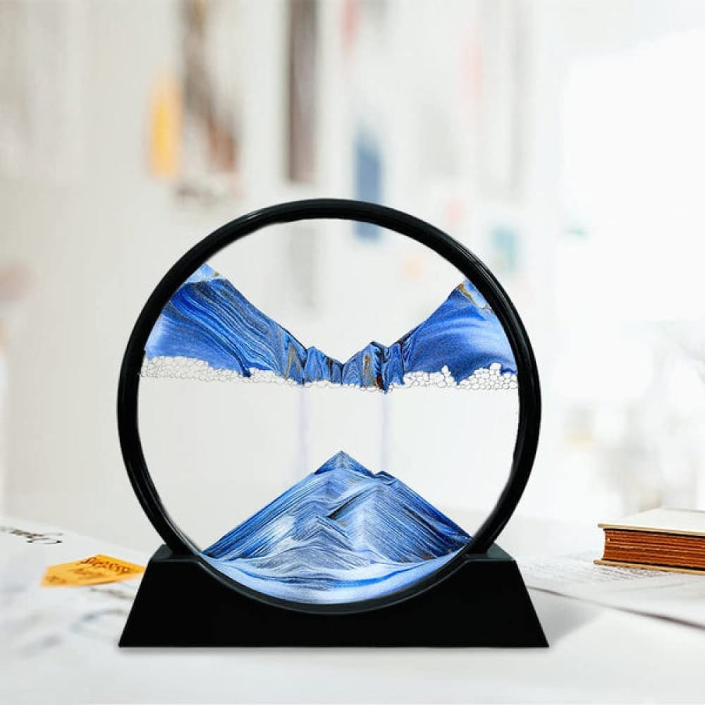 3D Moving Sand Art Lamp - Flowing Sand Painting Picture Dynamic Hourglass Decorative Desk