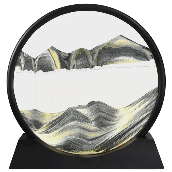 3D Moving Sand Art Lamp - Flowing Sand Painting Picture Dynamic Hourglass Decorative Desk
