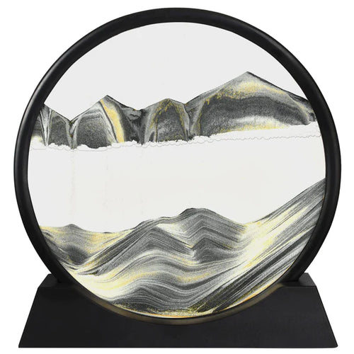 3D Moving Sand Art Lamp - Flowing Sand Painting Picture Dynamic Hourglass Decorative Desk Ornament Office Home Decor Lamp (Random Color)
