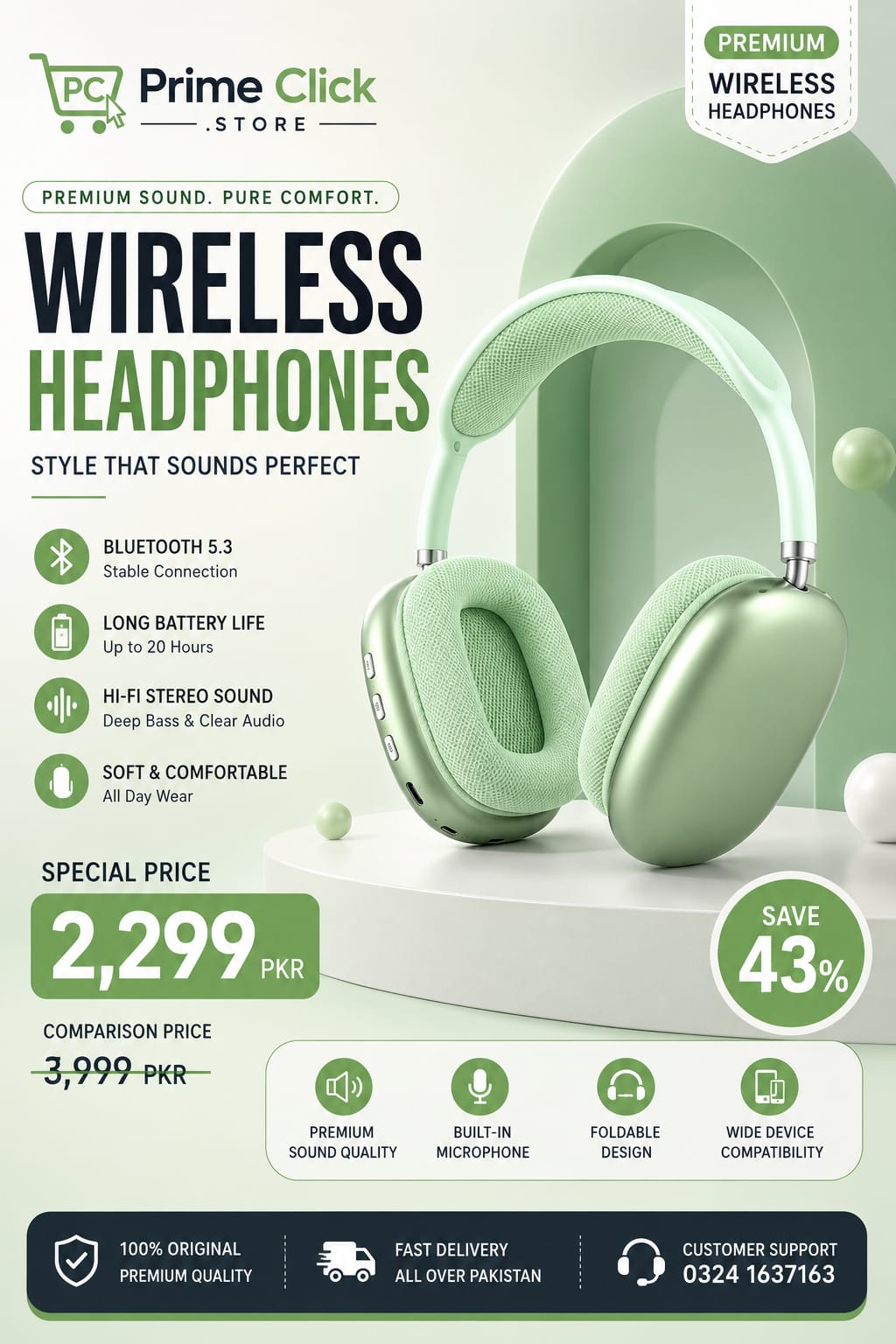 p9 pro max Wireless Bluetooth Headphones - Random colors ~ With Box & With Cablep9 pro max Wireless Bluetooth Headphones - Random colors ~ With Box & With Cable