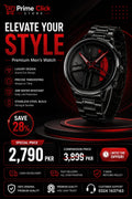 Men's Stylish Spinning Dial Watch – Premium Rotating Wheel Design Wrist Watch for Men