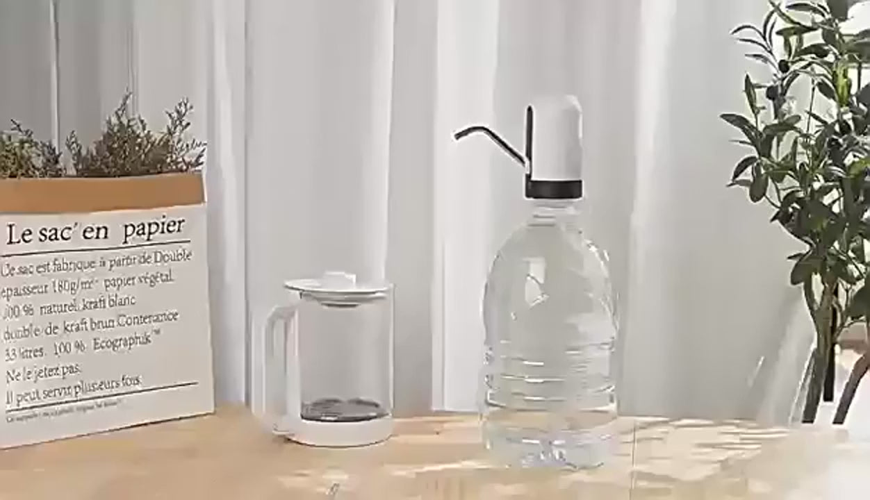 Automatic Electric Water Bottle Pump Dispenser – USB Rechargeable One-Touch Water Pump
