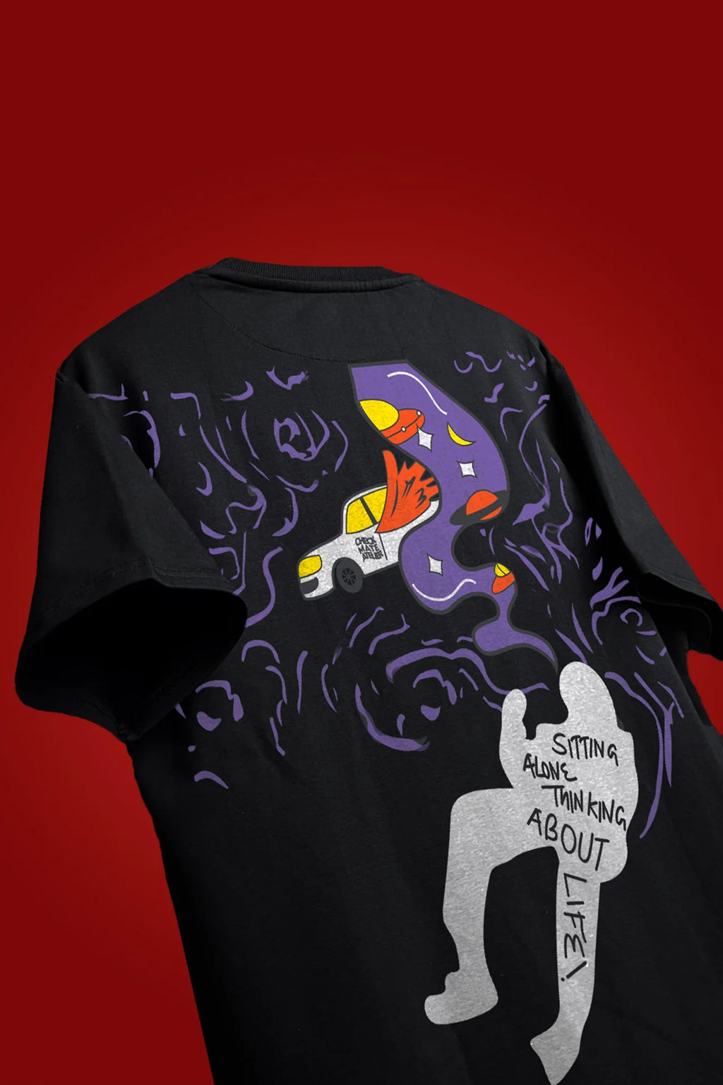 SITTING ALONE OVERSIZED T-SHIRT