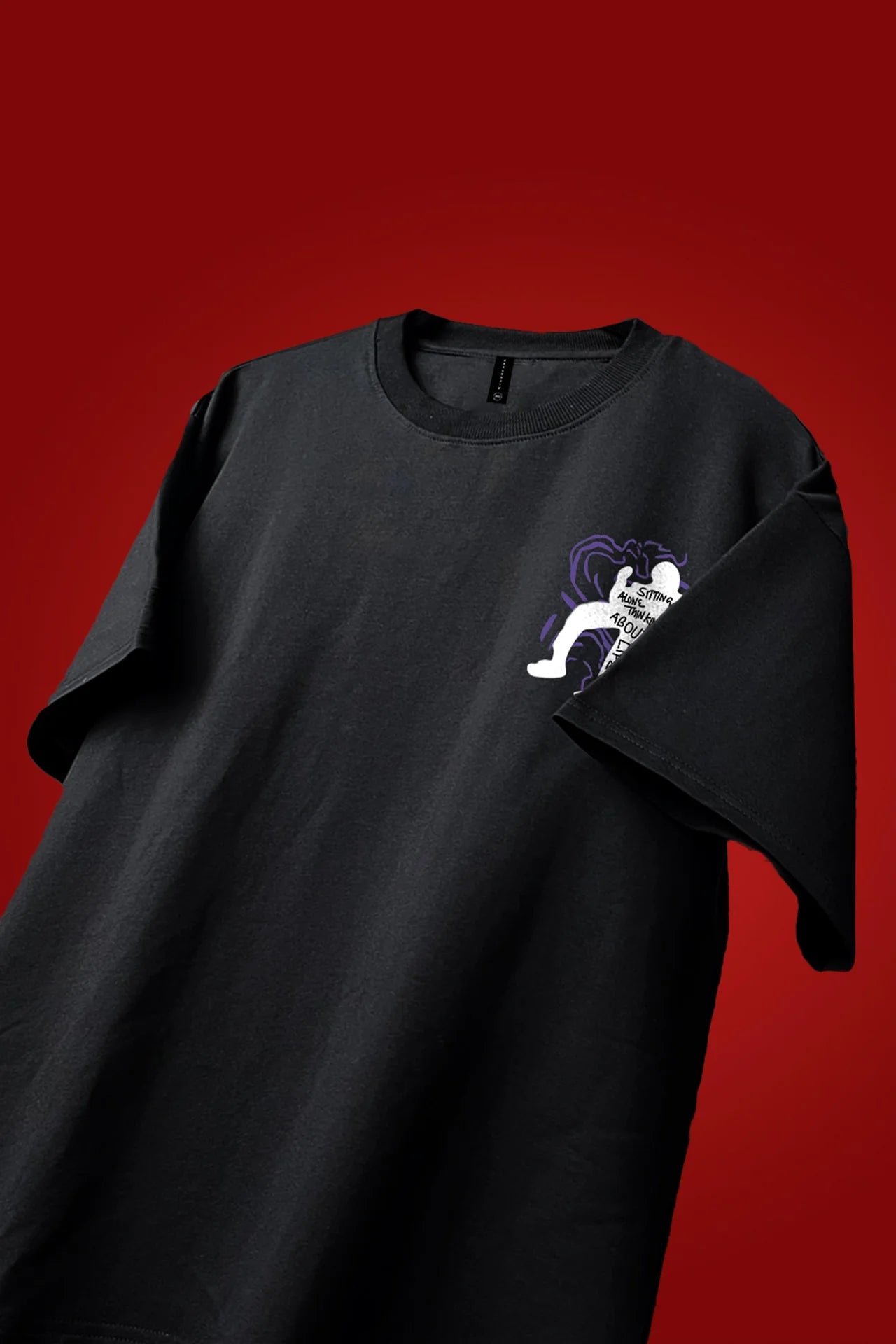 SITTING ALONE OVERSIZED T-SHIRT